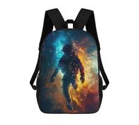 sinyumoney mochilas escolares para niños hermosa magical león bolsa de escuela impresa en 3D para niños, estudiantes de primaria y universidad, Scuba Diver In Planets, 17"