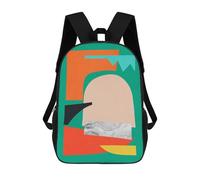sinyumoney Mochilas Escolares Para Niños Impresas En 3D Abstract Collage 7 Mochila De Moda Mochila Informal De Viaje Para Niños Mochila De Gran Capacidad Para Niños Y Niñas 17inch