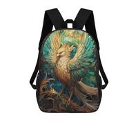 sinyumoney Mochilas Escolares Para Niños Impresas En 3D Abstract Phoenix Kintsugi Mochila De Moda Mochila Informal De Viaje Para Niños Mochila De Gran Capacidad Para Niños Y Niñas 17inch