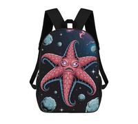 sinyumoney Mochilas Escolares Para Niños Impresas En 3D Angry Starfish Monster in Space Mochila De Moda Mochila Informal De Viaje Para Niños Mochila De Gran Capacidad Para Niños Y Niñas 17inch