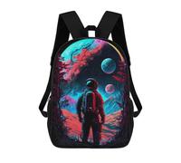 sinyumoney Mochilas Escolares Para Niños Impresas En 3D Astronaut's Cosmic Journey -1 Mochila De Moda Mochila Informal De Viaje Para Niños Mochila De Gran Capacidad Para Niños Y Niñas 17inch