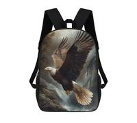 sinyumoney Mochilas Escolares Para Niños Impresas En 3D Bald Eagle in Flight Mochila De Moda Mochila Informal De Viaje Para Niños Mochila De Gran Capacidad Para Niños Y Niñas 17inch