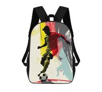 sinyumoney Mochilas Escolares Para Niños Impresas En 3D Belgium Soccer Player Silhouette Mochila De Moda Mochila Informal De Viaje Para Niños Mochila De Gran Capacidad Para Niños Y Niñas 17inch