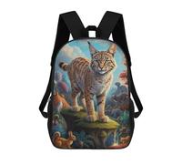 sinyumoney Mochilas Escolares Para Niños Impresas En 3D Beyond Bobcat Reality Mochila De Moda Mochila Informal De Viaje Para Niños Mochila De Gran Capacidad Para Niños Y Niñas 17inch