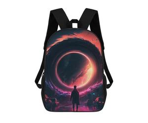 sinyumoney Mochilas Escolares Para Niños Impresas En 3D Black Hole's Whisper Mochila De Moda Mochila Informal De Viaje Para Niños Mochila De Gran Capacidad Para Niños Y Niñas 17inch