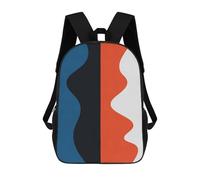sinyumoney Mochilas Escolares Para Niños Impresas En 3D Blue And Red VIII Mochila De Moda Mochila Informal De Viaje Para Niños Mochila De Gran Capacidad Para Niños Y Niñas 17inch