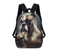 sinyumoney Mochilas Escolares Para Niños Impresas En 3D Boxer Dog Fighter Mochila De Moda Mochila Informal De Viaje Para Niños Mochila De Gran Capacidad Para Niños Y Niñas 17inch
