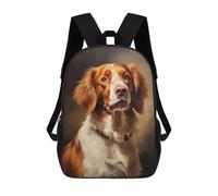 sinyumoney Mochilas Escolares Para Niños Impresas En 3D Brittany Spaniel Mochila De Moda Mochila Informal De Viaje Para Niños Mochila De Gran Capacidad Para Niños Y Niñas 17inch