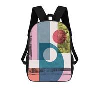 sinyumoney Mochilas Escolares Para Niños Impresas En 3D Collage Art 7 Mochila De Moda Mochila Informal De Viaje Para Niños Mochila De Gran Capacidad Para Niños Y Niñas 17inch