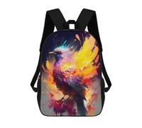 sinyumoney Mochilas Escolares Para Niños Impresas En 3D Colorful Bird Artwork -3 Mochila De Moda Mochila Informal De Viaje Para Niños Mochila De Gran Capacidad Para Niños Y Niñas 17inch