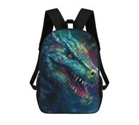 sinyumoney Mochilas Escolares Para Niños Impresas En 3D Colorful Dragon Head Artwork Mochila De Moda Mochila Informal De Viaje Para Niños Mochila De Gran Capacidad Para Niños Y Niñas 17inch