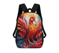 sinyumoney Mochilas Escolares Para Niños Impresas En 3D Colorful Phoenix Mochila De Moda Mochila Informal De Viaje Para Niños Mochila De Gran Capacidad Para Niños Y Niñas 17inch