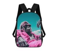 sinyumoney Mochilas Escolares Para Niños Impresas En 3D Cool Gorilla Sunglasses Mochila De Moda Mochila Informal De Viaje Para Niños Mochila De Gran Capacidad Para Niños Y Niñas 17inch