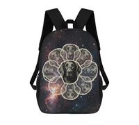 sinyumoney Mochilas Escolares Para Niños Impresas En 3D Cosmic Flat-coated Retriever Mochila De Moda Mochila Informal De Viaje Para Niños Mochila De Gran Capacidad Para Niños Y Niñas 17inch