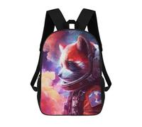 sinyumoney Mochilas Escolares Para Niños Impresas En 3D Cosmic Red Panda Explorer Mochila De Moda Mochila Informal De Viaje Para Niños Mochila De Gran Capacidad Para Niños Y Niñas 17inch