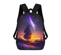 sinyumoney Mochilas Escolares Para Niños Impresas En 3D Cosmic Sunset Landscape Mochila De Moda Mochila Informal De Viaje Para Niños Mochila De Gran Capacidad Para Niños Y Niñas 17inch