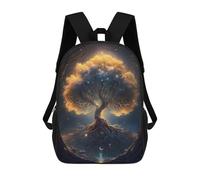sinyumoney Mochilas Escolares Para Niños Impresas En 3D Cosmic Tree of Life Mochila De Moda Mochila Informal De Viaje Para Niños Mochila De Gran Capacidad Para Niños Y Niñas 17inch