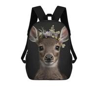 sinyumoney Mochilas Escolares Para Niños Impresas En 3D Cute Baby Fluffy Deer Mochila De Moda Mochila Informal De Viaje Para Niños Mochila De Gran Capacidad Para Niños Y Niñas 17inch