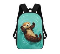 sinyumoney Mochilas Escolares Para Niños Impresas En 3D Cute Baby Otter Mochila De Moda Mochila Informal De Viaje Para Niños Mochila De Gran Capacidad Para Niños Y Niñas 17inch