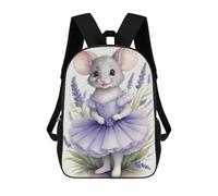 sinyumoney Mochilas Escolares Para Niños Impresas En 3D Cute Ballerina Mouse Mochila De Moda Mochila Informal De Viaje Para Niños Mochila De Gran Capacidad Para Niños Y Niñas 17inch