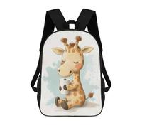sinyumoney Mochilas Escolares Para Niños Impresas En 3D Cute Giraffe with Toilet Paper Mochila De Moda Mochila Informal De Viaje Para Niños Mochila De Gran Capacidad Para Niños Y Niñas 17inch