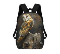 sinyumoney Mochilas Escolares Para Niños Impresas En 3D Cute Owl Bird Mochila De Moda Mochila Informal De Viaje Para Niños Mochila De Gran Capacidad Para Niños Y Niñas 17inch