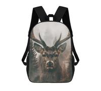 sinyumoney Mochilas Escolares Para Niños Impresas En 3D Deer in Foggy Forest Mochila De Moda Mochila Informal De Viaje Para Niños Mochila De Gran Capacidad Para Niños Y Niñas 17inch