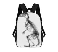 sinyumoney Mochilas Escolares Para Niños Impresas En 3D Dinosaur in Xrays Mochila De Moda Mochila Informal De Viaje Para Niños Mochila De Gran Capacidad Para Niños Y Niñas 17inch