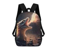 sinyumoney Mochilas Escolares Para Niños Impresas En 3D Dragon Breathing Fire Artwork Mochila De Moda Mochila Informal De Viaje Para Niños Mochila De Gran Capacidad Para Niños Y Niñas 17inch