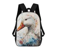 sinyumoney Mochilas Escolares Para Niños Impresas En 3D Duck in Splatter Art Mochila De Moda Mochila Informal De Viaje Para Niños Mochila De Gran Capacidad Para Niños Y Niñas 17inch