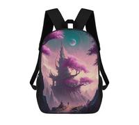 sinyumoney Mochilas Escolares Para Niños Impresas En 3D Enchanted Moonlit Pathway Mochila De Moda Mochila Informal De Viaje Para Niños Mochila De Gran Capacidad Para Niños Y Niñas 17inch
