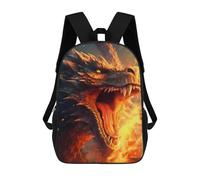 sinyumoney Mochilas Escolares Para Niños Impresas En 3D Fiery Dragon Artwork Mochila De Moda Mochila Informal De Viaje Para Niños Mochila De Gran Capacidad Para Niños Y Niñas 17inch