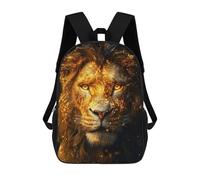 sinyumoney Mochilas Escolares Para Niños Impresas En 3D Fiery Lion Portrait Animal Mochila De Moda Mochila Informal De Viaje Para Niños Mochila De Gran Capacidad Para Niños Y Niñas 17inch