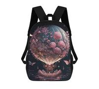 sinyumoney Mochilas Escolares Para Niños Impresas En 3D Floral Fantasy Balloon Mochila De Moda Mochila Informal De Viaje Para Niños Mochila De Gran Capacidad Para Niños Y Niñas 17inch