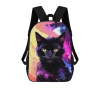 sinyumoney Mochilas Escolares Para Niños Impresas En 3D Galactic Cat Portrait -1 Mochila De Moda Mochila Informal De Viaje Para Niños Mochila De Gran Capacidad Para Niños Y Niñas 17inch