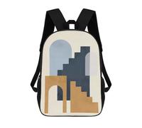 sinyumoney Mochilas Escolares Para Niños Impresas En 3D Geometric Shapes T Mochila De Moda Mochila Informal De Viaje Para Niños Mochila De Gran Capacidad Para Niños Y Niñas 17inch