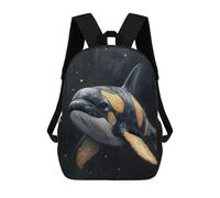 sinyumoney Mochilas Escolares Para Niños Impresas En 3D Golden Whale Illustration Mochila De Moda Mochila Informal De Viaje Para Niños Mochila De Gran Capacidad Para Niños Y Niñas 17inch