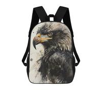 sinyumoney Mochilas Escolares Para Niños Impresas En 3D GoldenEyed Eagle Mochila De Moda Mochila Informal De Viaje Para Niños Mochila De Gran Capacidad Para Niños Y Niñas 17inch