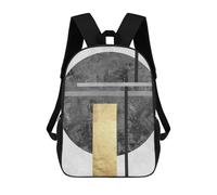 sinyumoney Mochilas Escolares Para Niños Impresas En 3D Gray And Gold Art 01 Mochila De Moda Mochila Informal De Viaje Para Niños Mochila De Gran Capacidad Para Niños Y Niñas 17inch