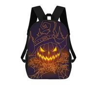 sinyumoney Mochilas Escolares Para Niños Impresas En 3D Halloween Pumpkin Scarecrow Mochila De Moda Mochila Informal De Viaje Para Niños Mochila De Gran Capacidad Para Niños Y Niñas 17inch