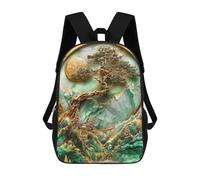 sinyumoney Mochilas Escolares Para Niños Impresas En 3D Inaris Sacred Grove Kintsugi Art Mochila De Moda Mochila Informal De Viaje Para Niños Mochila De Gran Capacidad Para Niños Y Niñas 17inch