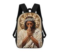 sinyumoney Mochilas Escolares Para Niños Impresas En 3D Jesus in Prayer Mochila De Moda Mochila Informal De Viaje Para Niños Mochila De Gran Capacidad Para Niños Y Niñas 17inch