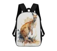 sinyumoney Mochilas Escolares Para Niños Impresas En 3D Kangaroo in Watercolor Mochila De Moda Mochila Informal De Viaje Para Niños Mochila De Gran Capacidad Para Niños Y Niñas 17inch