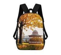 sinyumoney Mochilas Escolares Para Niños Impresas En 3D Magdalen Green Bandstand Mochila De Moda Mochila Informal De Viaje Para Niños Mochila De Gran Capacidad Para Niños Y Niñas 17inch