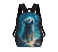 sinyumoney Mochilas Escolares Para Niños Impresas En 3D Magical Canine Aurora Mochila De Moda Mochila Informal De Viaje Para Niños Mochila De Gran Capacidad Para Niños Y Niñas 17inch