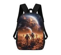 sinyumoney Mochilas Escolares Para Niños Impresas En 3D Mars Space Explorers Mochila De Moda Mochila Informal De Viaje Para Niños Mochila De Gran Capacidad Para Niños Y Niñas 17inch