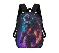 sinyumoney Mochilas Escolares Para Niños Impresas En 3D Neon Astronaut Future Exploration Mochila De Moda Mochila Informal De Viaje Para Niños Mochila De Gran Capacidad Para Niños Y Niñas 17inch