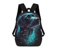 sinyumoney Mochilas Escolares Para Niños Impresas En 3D Neon Waterfall Dog Portrait Mochila De Moda Mochila Informal De Viaje Para Niños Mochila De Gran Capacidad Para Niños Y Niñas 17inch