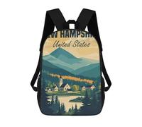 sinyumoney Mochilas Escolares Para Niños Impresas En 3D New Hampshire Landscape Mochila De Moda Mochila Informal De Viaje Para Niños Mochila De Gran Capacidad Para Niños Y Niñas 17inch