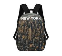 sinyumoney Mochilas Escolares Para Niños Impresas En 3D New York Travel Print Mochila De Moda Mochila Informal De Viaje Para Niños Mochila De Gran Capacidad Para Niños Y Niñas 17inch